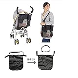 Sunmachベビーカー用バッグ/後部座席 車用 収納ポケット 大容量 多機能小物入れ 分類保管 たっぷり収納 簡単取り付 撥水 ドリンク 哺乳瓶 ドリンクホルダー お出かけ 散歩 お買い物