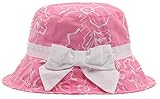 (コ-ランド) Co-land ベビー用ハット 赤ちゃんキャップ キッズ帽子 子供サンバイザー フィッシャーマンハット 花柄 蝶結びリボン飾り 女の子 女児 帽子 快適 ピンク 52cm