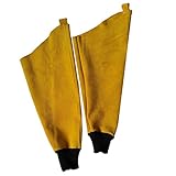 Dolity 溶接用　安全　鋳造作業　袖口カバー　防護服　スリーブ　人工牛革　飛沫防止　通気性　耐火性　全２様式 - 様式2