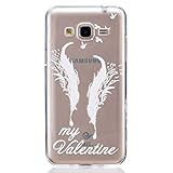 Samsung Galaxy J3 2015 ケース カバー, UNEXTATI 高品質 TPU 超薄型 柔軟 保護カバー ケース 液晶保護 脱着簡単 耐衝撃 軽量 Samsung Galaxy J3