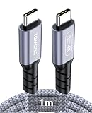 TOMSING USB Type C ケーブル タイプc 充電ケーブル PD対応 240W/5A USB4.0 40Gbps 高速データ 急速充電 for MacBook/iPad/Air/iphone15/iphone16/その他 Android 等 USB-C機器対応 （スチールブルー （PQ001），1m）