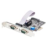 StarTech.com RS232C RS422 RS485シリアルインターフェースカード／PCI Express x1／2ポート D-Sub 9／16C1050 UART／最大921.6Kbps／Windows & Linux／PC DB9 増設 ボード／パソコン PCIe 拡張 アダプターカード 2S232422485-PC-CARD