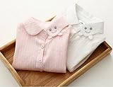 Elegant Salon子供服 女の子 トップス 長袖シャツ 普段着 洋服 笑顔 白 ピンク (ピンク, 110)