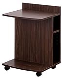武田コーポレーション キャスター付きサイドテーブル　ブラウン木目調/H7-44CSTBR