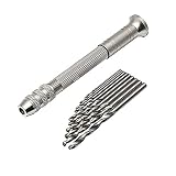 Sndy 0.5-3.0 mm ミニハンドドリル10個 0.8~3.0 mm ツイストドリルビットセットウッド菩提プラスチック掘削キット