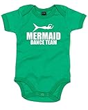 (マーメード　ダンス　チーム。) Mermaid Dance Team, プリント　ベビースーツ - グリーン/白 12-18 ヶ月