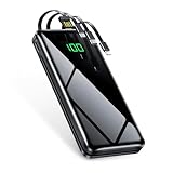 【35000mAh大容量・2024新登場】 モバイルバッテリー 大容量 急速充電 4つのケーブル内蔵 バッテリー スマホ充電器 携帯充電器 