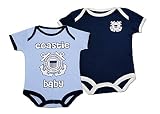 Trooper Clothing baby-boys ' 2pc US Coast Guard Bodysuits カラー: ブルー
