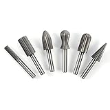 NUZAMAS 6ロータリーカッティングバーセット研削盤ビット6ミリメートルラウンドシャンク木工彫刻ツール