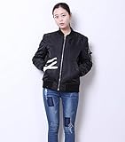 BIGBANG 限定版 レジャー 加綿 短いコート (L, 黒い)