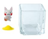 花市場直送便 ミニチュアガラス ウサギビール & カラーサンド イエロー & 植え込み用グラス ニューブロックS