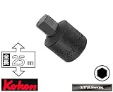 Ko-ken 3012M.25-8 3/8"sq. スリム ヘックスビットソケット 全長25mm 8mm