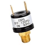 Perfk 12V　シングルポート　自動車対応　エアコンプレッサー　圧力スイッチ　コントロールバルブ　90PSI-120PSI