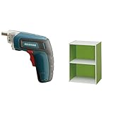 『電動ドライバー 充電式 RD110-G グリーン』と『カラーボックス デザイン 2段 幅41.5×奥行29×高さ59.5cm グリーン DCX-2』のセット