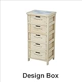 完成品 キッチン収納 天板タイル張りの木製5段ボックス