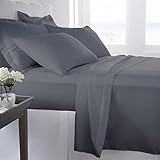 Cathay Home 90GSM Soild Sheet Set, Full, Gray