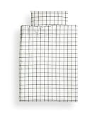 100% Cotton Plaid Crib Duvet Cover and Pillowcase Baby Nursery Bedding 2pc Navy Blue Baby Boy Duvet 