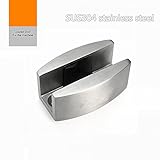 ガラスドアクランプ 304ステンレス製 厚さ8-14mm対応 下部ガイド フロアガイド ガラスドアストッパー 浴室ドア用 ガラス扉専用 強化ガラスの固定  調節可能