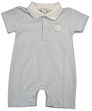 Kissy Kissy baby-boys Infant Lovable Lambs Stripe Short Playsuit with Collar カラー: ブルー