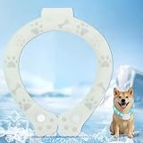 Paerduo 犬 クールネック 犬用ネッククーラー 【18℃自然凍結/PCM50%増量/持続冷却】NASA認証 猫足ボタン 脱落防止設計 犬 首冷やす 冷感リング ひんやりリング 軽量タイプ クールリング 冷え首輪 氷結ベルト 繰り返し使用 子犬 猫用 ペット 犬 暑さ対策 散歩 夏用品 アウトドア 小型犬中型犬用 (グレー, Mサイズ)