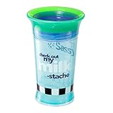 Sassy Spoutless Slogan Grow Up Cup, Check Out My Milk-Stache, 9 Ounce by Sassy