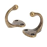 5枚入り ヴィンテージスタイル ハンガー フック　アンティーク調 壁掛け　衣服掛け　帽子掛け　アンティークブロンズ C110