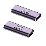 ALLVD USB4.0 Type C メス変換アダプタを、USB 4.0ケーブル 2個セット PD 100W/5A急速充電 40Gbps高速データ8k@60HZと100W 5Aの急速充電をサポート、Thunderbolt 3とUSB Type Cインターフェースデバイスと互換性がある，（USB C 中継アダプタ メス to メス USB Type C 延長アダプタ）
