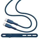 ラスタバナナ 充電ケーブル calon iPhone 用 やわらかシリコンケーブル Type-C to Type-C 1.0m ネイビー R10CACC3A04NV