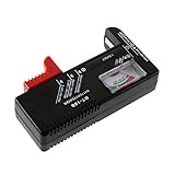 TOP-J バッテリーテスター 電池残量測定器 ブラック 液晶 測定器 単1～5形 9Ｖ形乾電池 1.5Ｖ 乾電池やボタン電池の残量チェック TJ-148