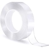 Heavy Duty Double Sided Nano Transparent Tape 5 Meter (16.4 Feet) Hanging,Instant Strong Hold,Removable,Trace Less and Multi-
