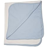 YogaColors Reversible Receiving Blanket (Blue/White) by YogaColors