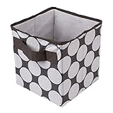 Bacati Dots Storage Tote Basket, Grey, Small by Bacati