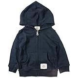 《年間定番》ZERO standard(ゼロスタンダード)30/7裏毛ベーシックパーカージャケット 120cm/NV NO.B-100501
