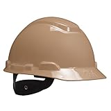 3M Hard Hat with 4-point Ratchet Suspension H-711R, Adjustable, Tan (Pack of 20) by 3M