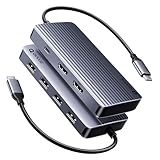 ドッキングステーション HDMI 2つ: QUUGE 7-in-1 USB ハブ Type-C HDMI 2ポート 4K@30Hz ドックステーション 2画面出力 100W PD急速充電 USB3.0 5Gbps高速データ転送 3×USB2.0 Dell XPS, ThinkPad, iPad Pro/Air, Surfaceに対応