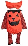 かぼちゃのオバケ/コスチューム！着心地抜群【サイズ70-80-90-95】赤ちゃん　ハロウィンに！帽子付き！ (80cm)