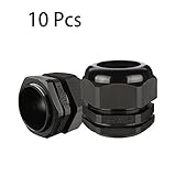uxcell ケーブルグランド ナイロン製ブラック M50 IP68 TRS 32mm-38mmワイヤ径 10個入り