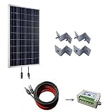 ECO-WORTHY 100W ソーラーパネル キット 太陽光パネル P100-CWZ-1