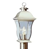 Trans Globe Lighting 4972 BN 1-Light Post Lantern, Brushed Nickel [並行輸入品]