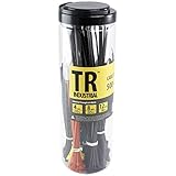 TR Industrial tr88300 Assortedケーブルタイセット(500ピース、7インチ、ブラック/レッド/ブルー/イエロー