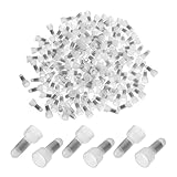 Fielect 絶縁圧着端子 圧着端子 絶縁端子 500個入り CE2 ベルマウス直径7mm 絶縁ジョイント 圧着キャップ 熱収縮チューブ キャップ 圧着接続端子 絶縁圧着スリーブジョイント 電線コネクタ 白色 アルミニウム