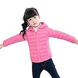 Karchi 中綿コート　無地　　　ジャケット　防寒着 ベスト　子供誕生日　　プレゼント　入園式着 卒園式着　誕生日着　お出かけ着パーティー着　　 (140, ピンク)