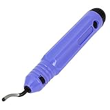 uxcell バリ取りツール　スイベルブレード　ブルー　プラスチック回転式ハンドル　プラスチック製　ブラック