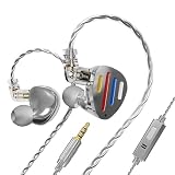 Hifi Kingdom ND-X12ハイブリッド型(1DD+5BA)有線インイヤーモニターSilver with Mic