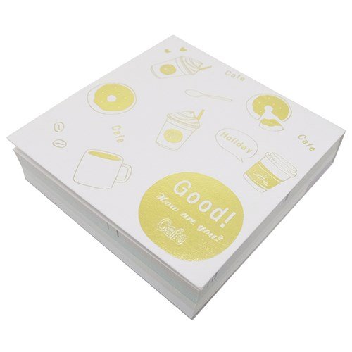 カフェ メモ帳 シャイニーブロックメモ カミオジャパン 電話メモ かわいい グッズ 通販 文具百貨