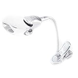 xlp ホースクランプ拡大鏡 90MM 測定工具 LED付き