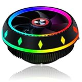 RGB CPU クーラー、2000PRM 3ピン 38CFM 120mm デスクトップ ホスト冷却ファン サイレント ヒートシンク LGA775/ 1150/ 1151/ 1155/ 1156/ 1366/ FM2/ AM4/ FM1/ AM3+/ AM3/ AM2用