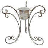 Very Cool Stuff Globe Stand, 10-Inch, Antique White [並行輸入品]