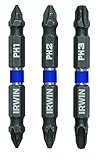IRWIN Tools 1882352 Impact Performance Series Double-Ended Screwdriver Power Bit with 2 3/8-Inch Len