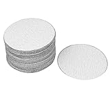 uxcell　研磨ディスク　紙やすり　木工金属仕上げ　布地 研磨材　ホワイト　丸型　研磨サンドペーパー